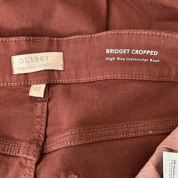 DL1961 Anthropologie Bridget Cropped High Rise Intrasculpt Boot Jean Size 27 - Picture 9 of 11